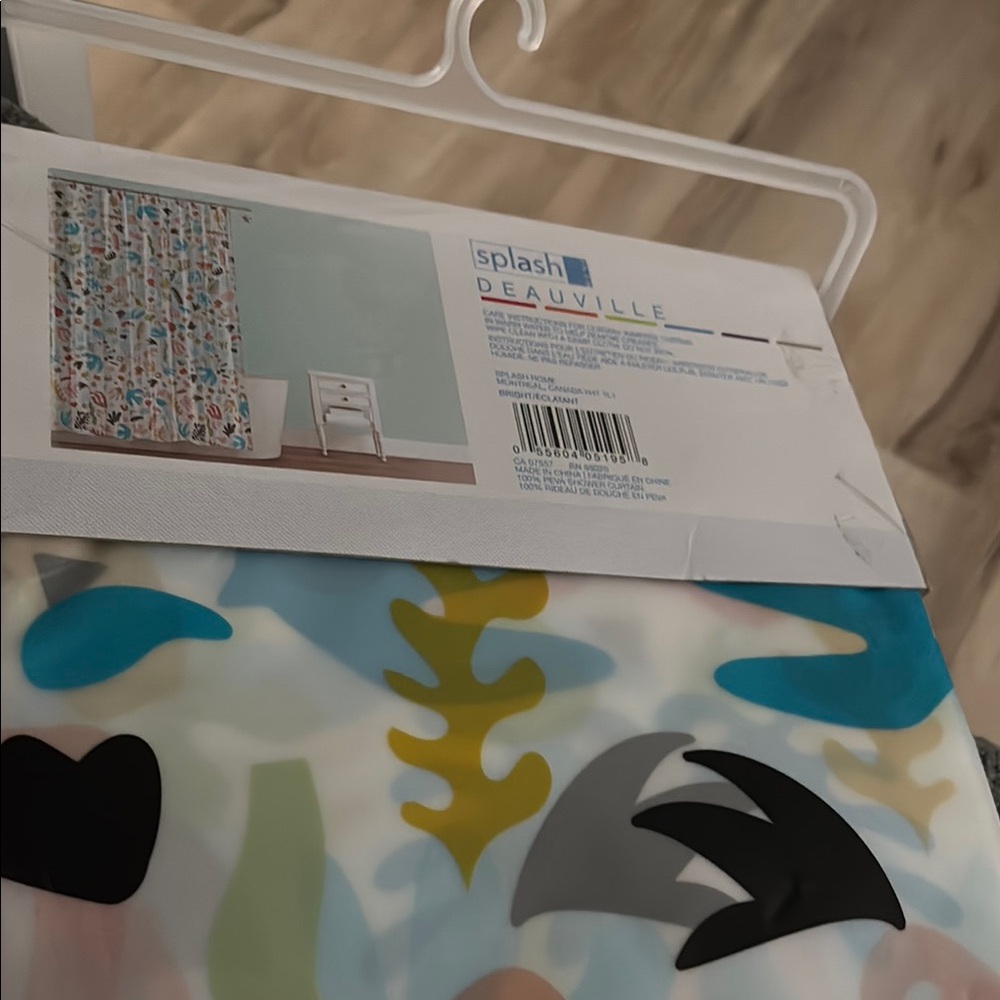 Colorful Shower Curtain with Abstract Design